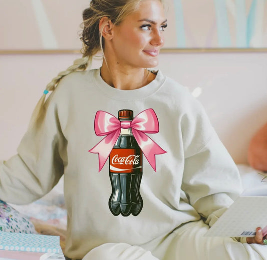 Coca Cola Pink Bow Crewneck